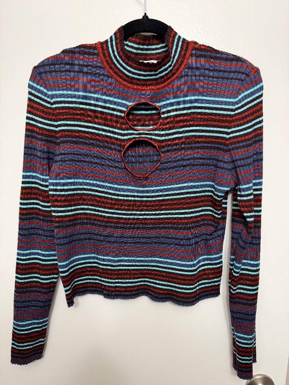 Madden NYC Cut-Out Ribbed Sweater - Size XXL